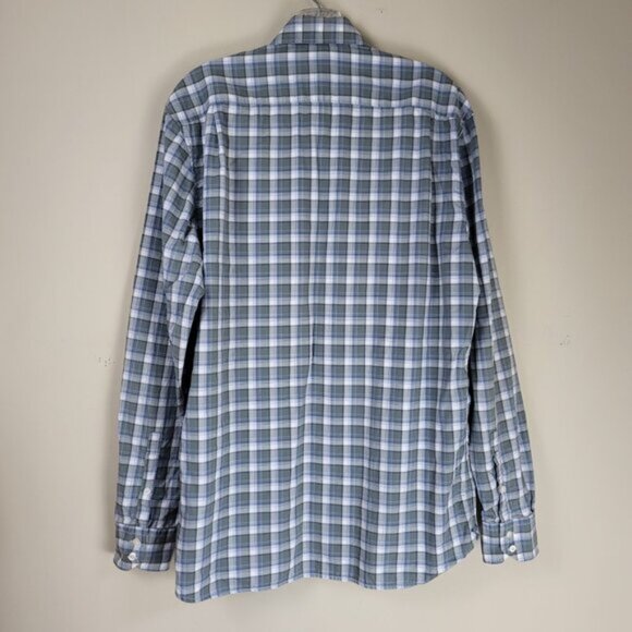 Lacoste Mens Button Down Shirt Size 40 Plaid Long Sleeve Classic Fit - Picture 3 of 13